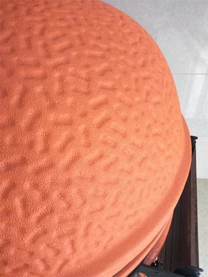 গোল কমলা চকচকে BBQ 54.6cm কামাদো সিরামিক গ্রিল